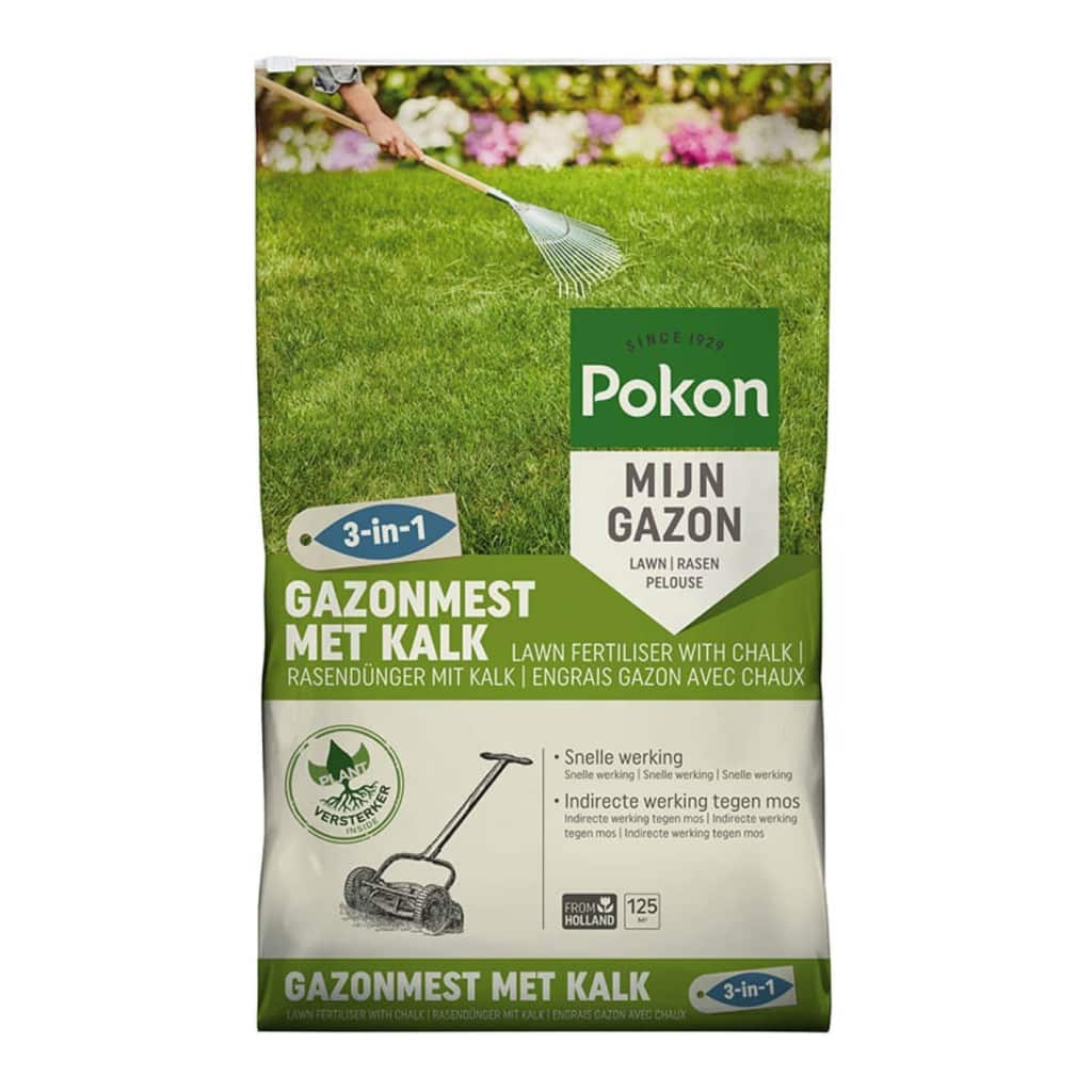 Afbeelding Pokon Gazonmest met Kalk 125m2 door Vidaxl.nl