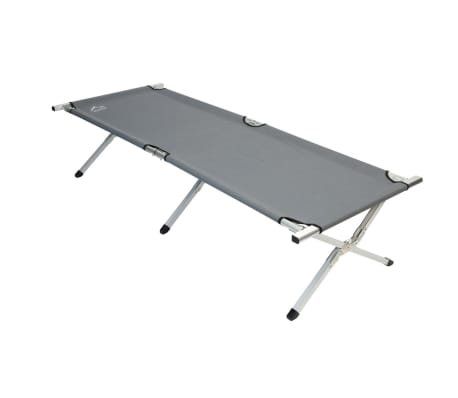 Red Mountain Folding Camp Bed Aluminium Grey 1304485 | vidaXL.co.uk