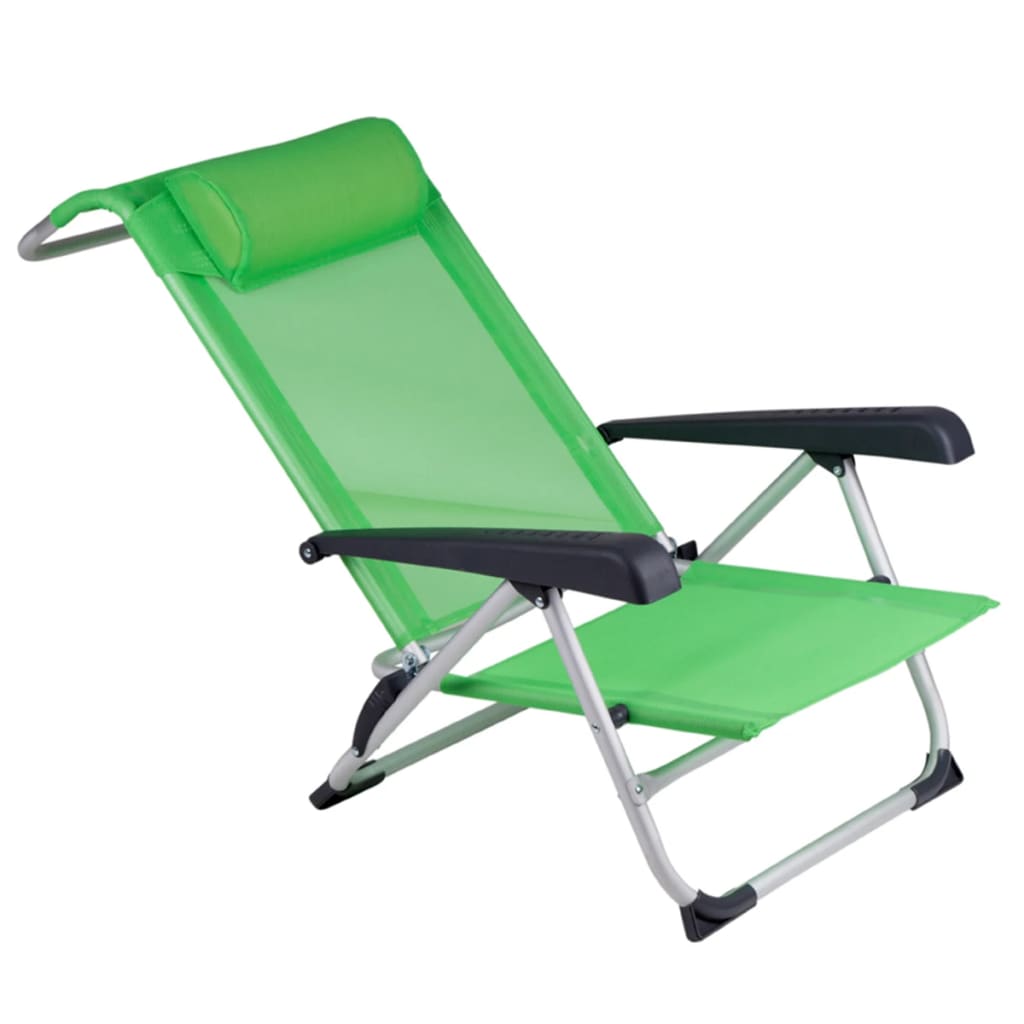 Bo-Camp Chaise de plage Aluminium Vert