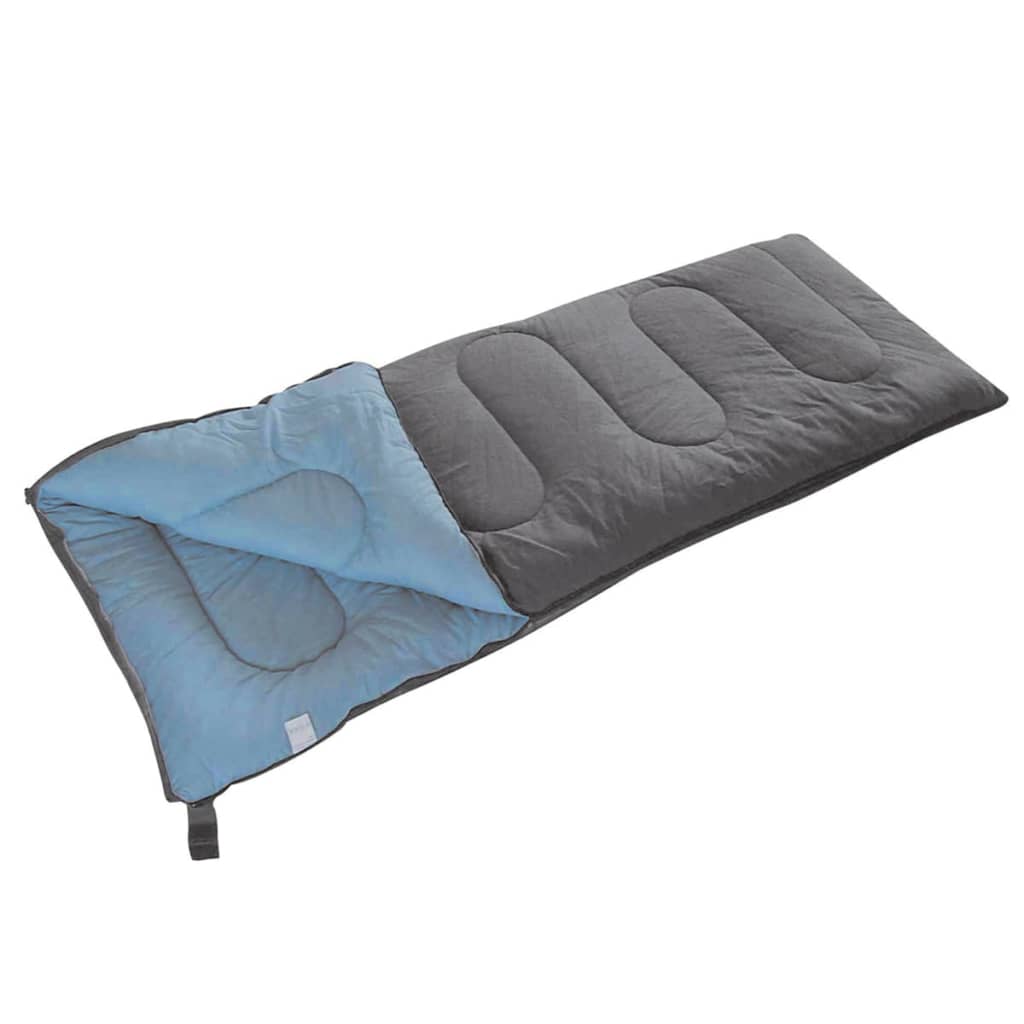 Camp Gear Slaapzak Comfort Plus 220x90 cm grijs en blauw 3605751