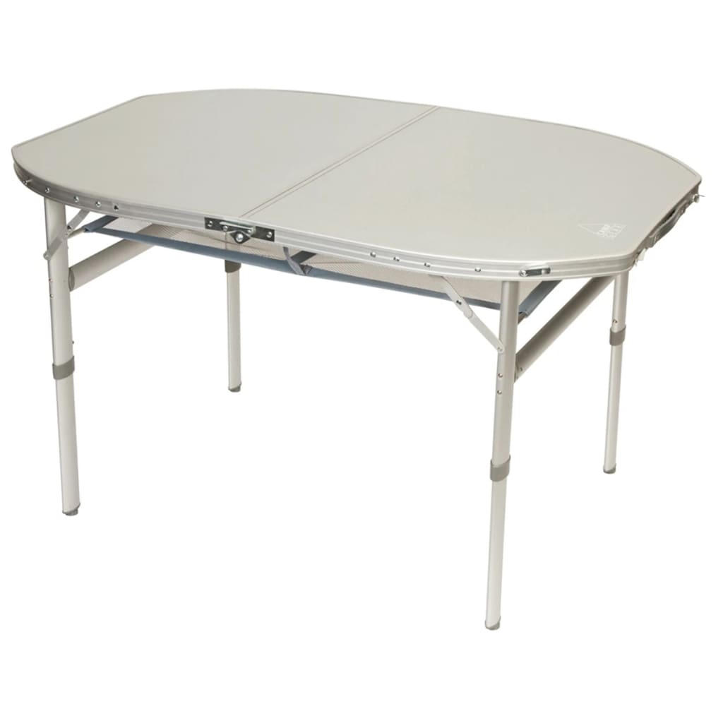 Camp Gear Opklapbare kampeertafel ovaal wit aluminium 1404414