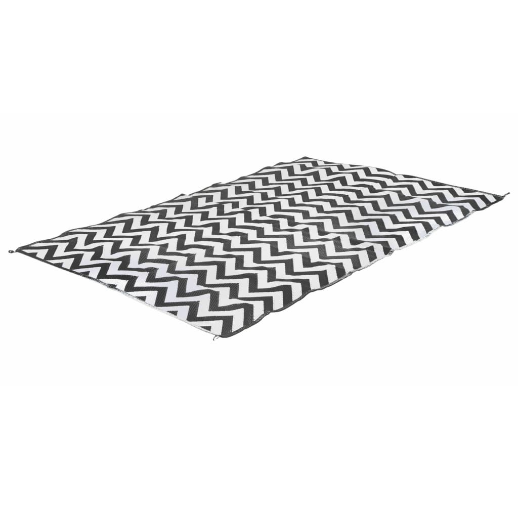 Bo-Camp Tapis d'extérieur Chill mat M Wave 1,8x2 m Noir et blanc