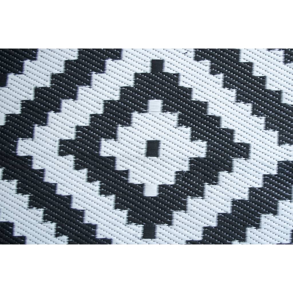 Bo-Camp Vonkajší koberec Chill Mat Lewisham XL 3,5x2,7 m čierno-biely