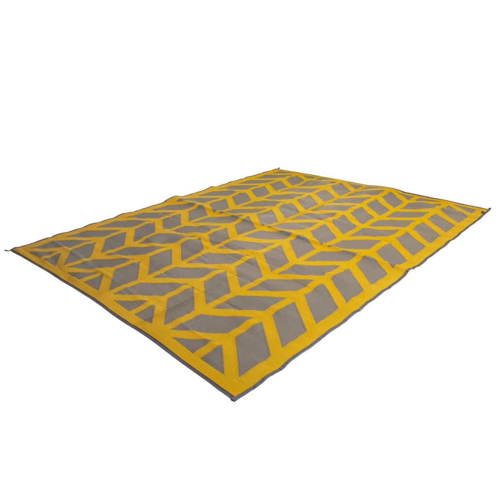 Bo-Camp Tapis d'extérieur Chill mat Flaxton 2x1,8 m Jaune ocre