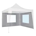Bo-Garden Parede lateral c/ janela para tenda cinzento 3x2,4 m 4472113