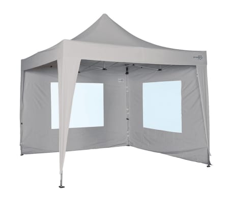 Bo-Camp Sidevegg for partytelt med vindu grå 3x3 m