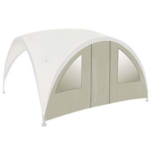 Bo-Camp Side Wall for Party Shelter with Door and Window M Beige