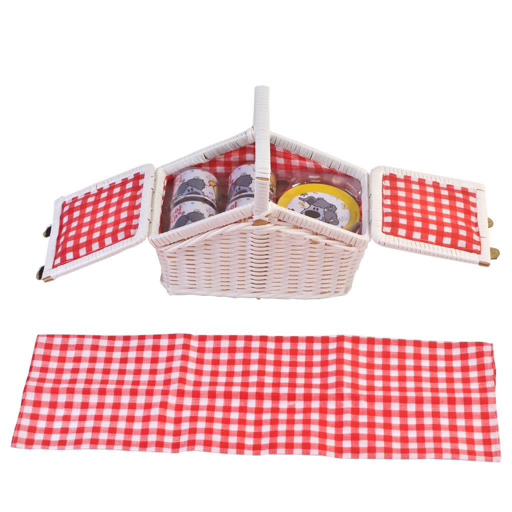 Rubo Toys Woezel en Pip Tinnen Picknickset 14-delig