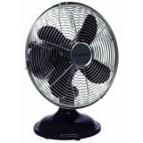 Bestron Stolní retro ventilátor, 30 cm, černý DFT25Z