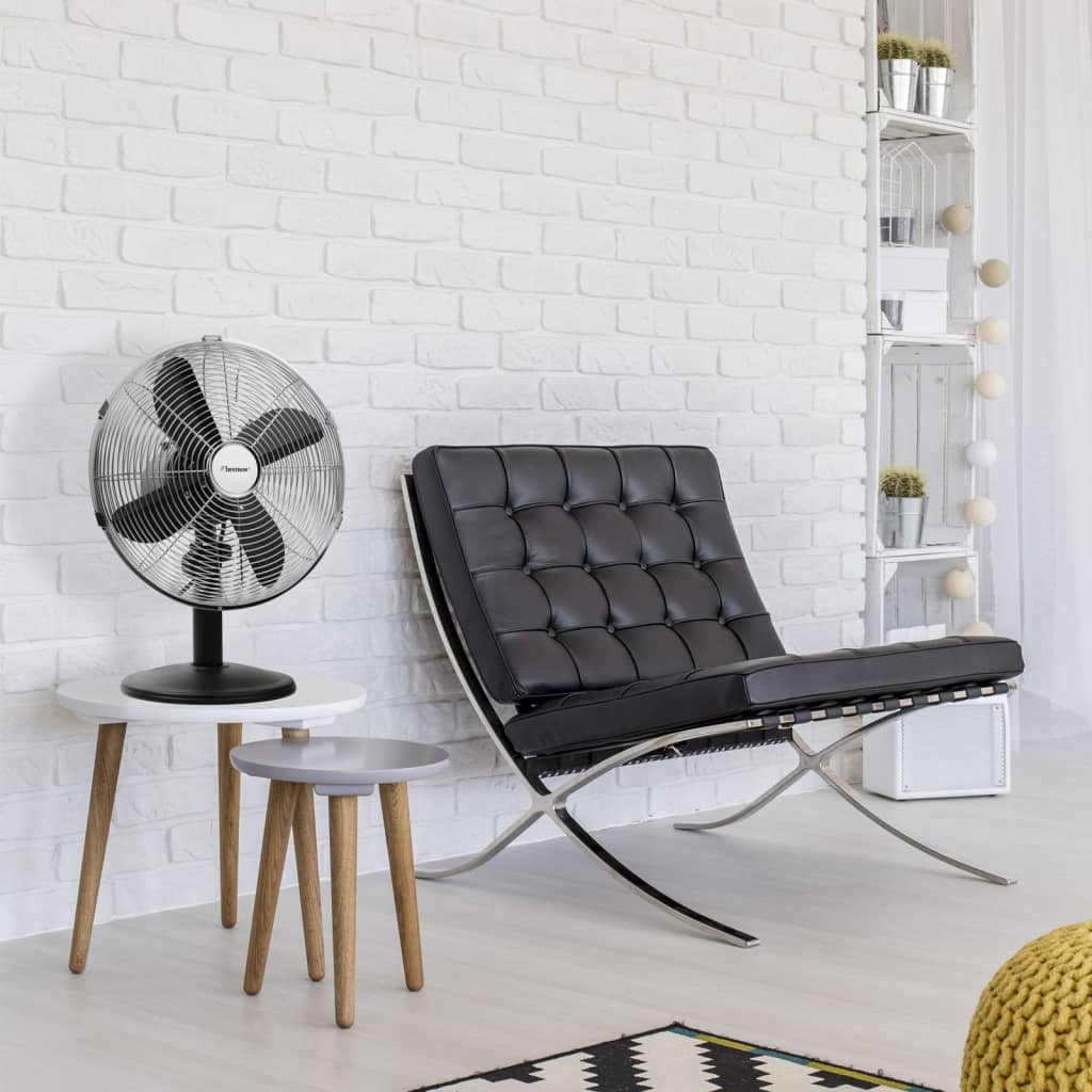 Bestron Retro Tischventilator Dft35Z 35cm 35W Schwarz