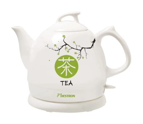 Bestron Hervidor De Agua Ceramica Te Blanco Tetera Electrica Cafe Seguridad Ebay