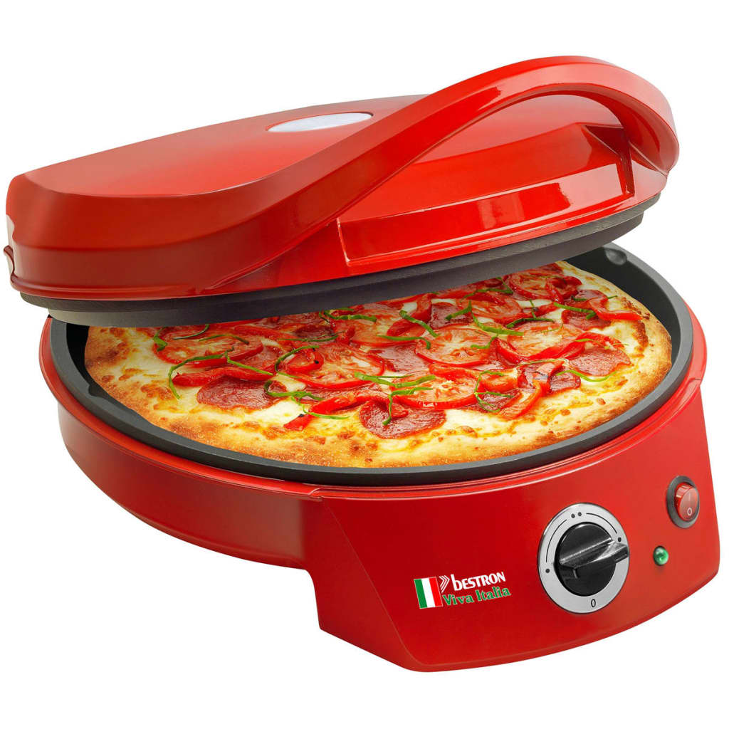 Bestron Appareil à pizza/Gril de table 1800 W Rouge APZ400