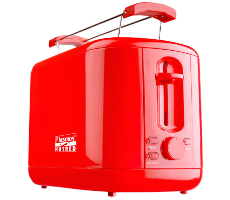 Bestron ATS300HR Tostapane, Rosso Rosso Bestron ATS300HR Tostapane, Rosso Rosso