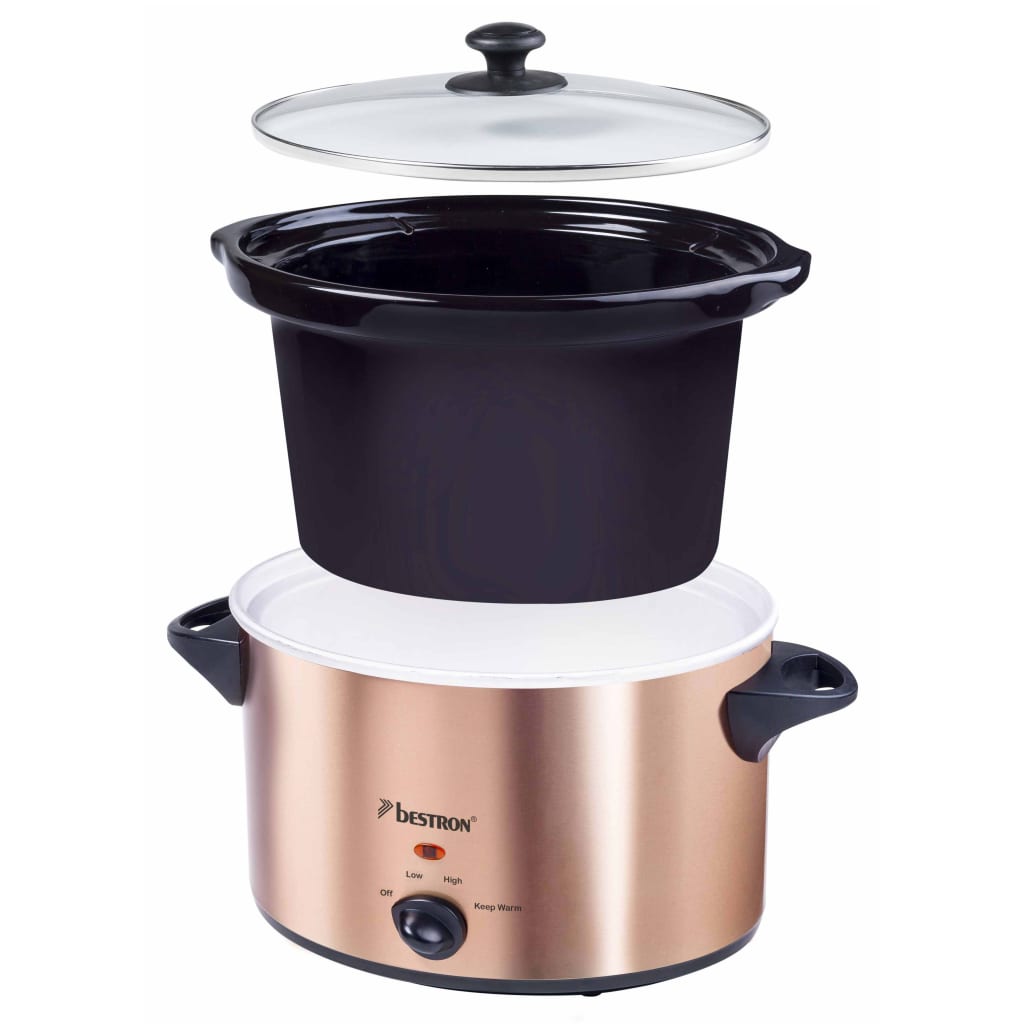

Bestron Slowcooker ASC450CO 225 W 4,5 L roestvrij staal koperkleurig