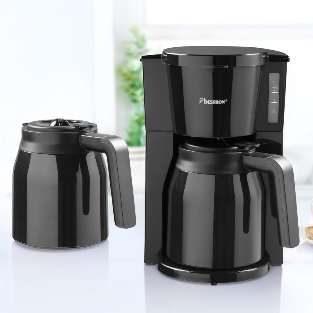 

Bestron Koffiezetapparaat met 2 thermoskannen ACM900TD 900 W zwart