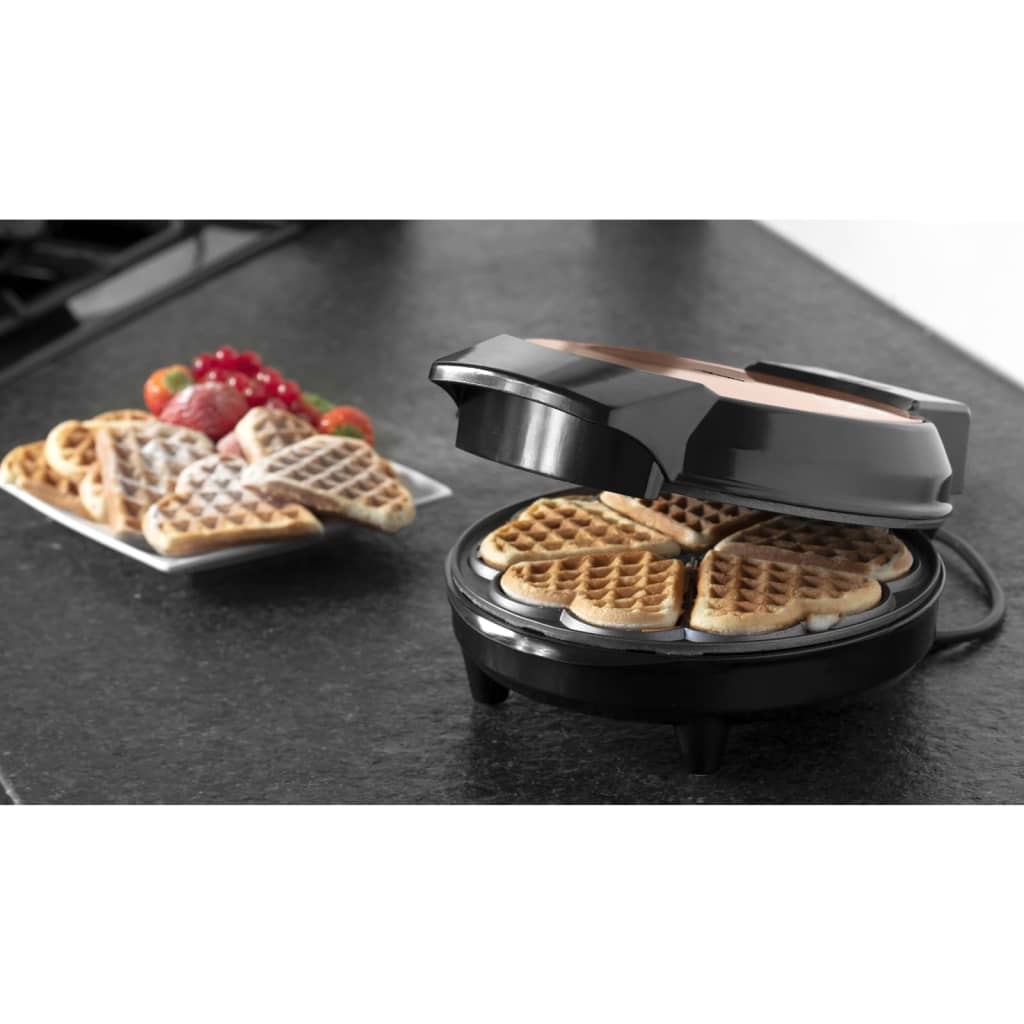 Acquista Piastra per waffle elettrica da 1000 W per 5 cialde a forma di  cuore