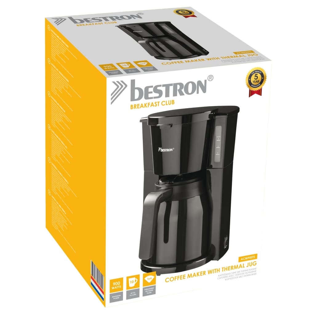 Kaffeemaschine Mit Thermokanne ACM900TS 900W Schwarz Bestron 17 width=274