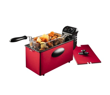 Bestron Friteuse avec zone froide AF357R 3,5 L 2000 W Rouge
