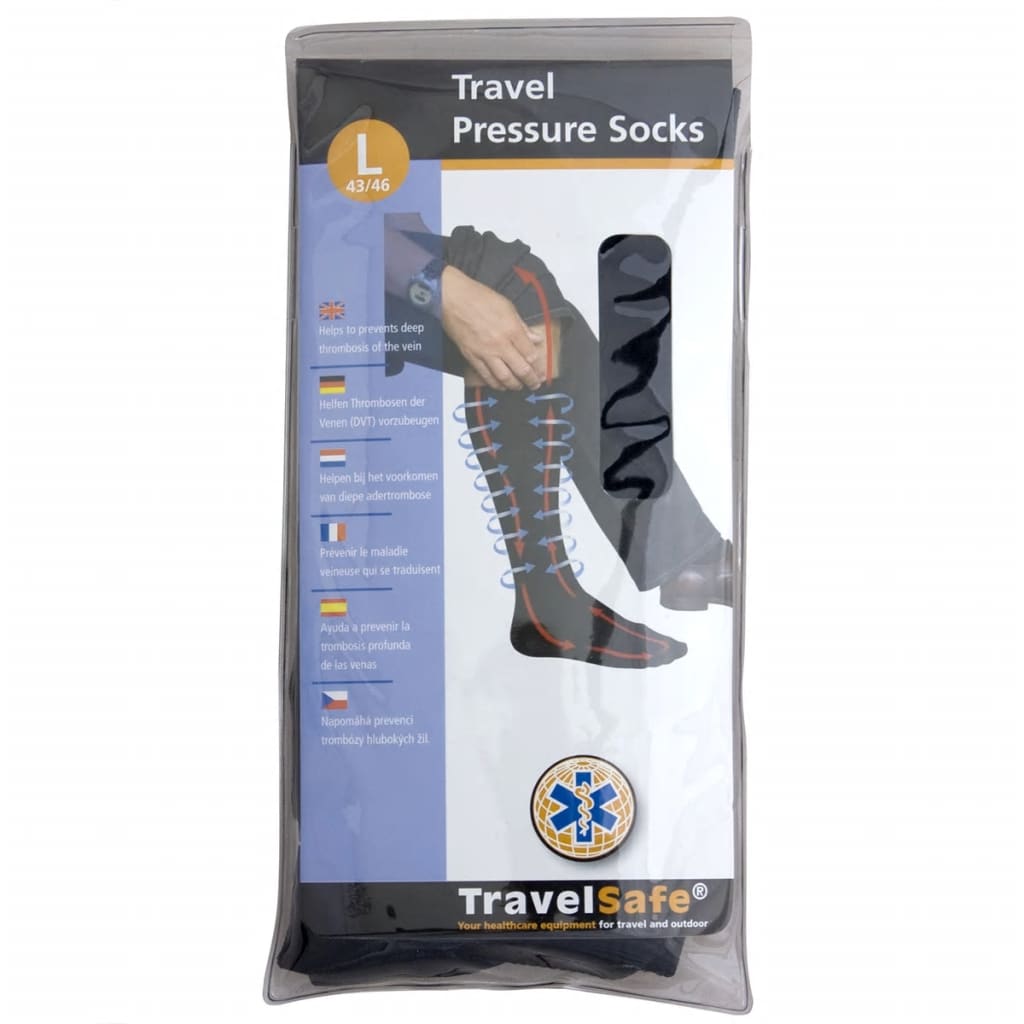 VidaXL - Travelsafe compressie sokken maat L (43-46) TS0370L