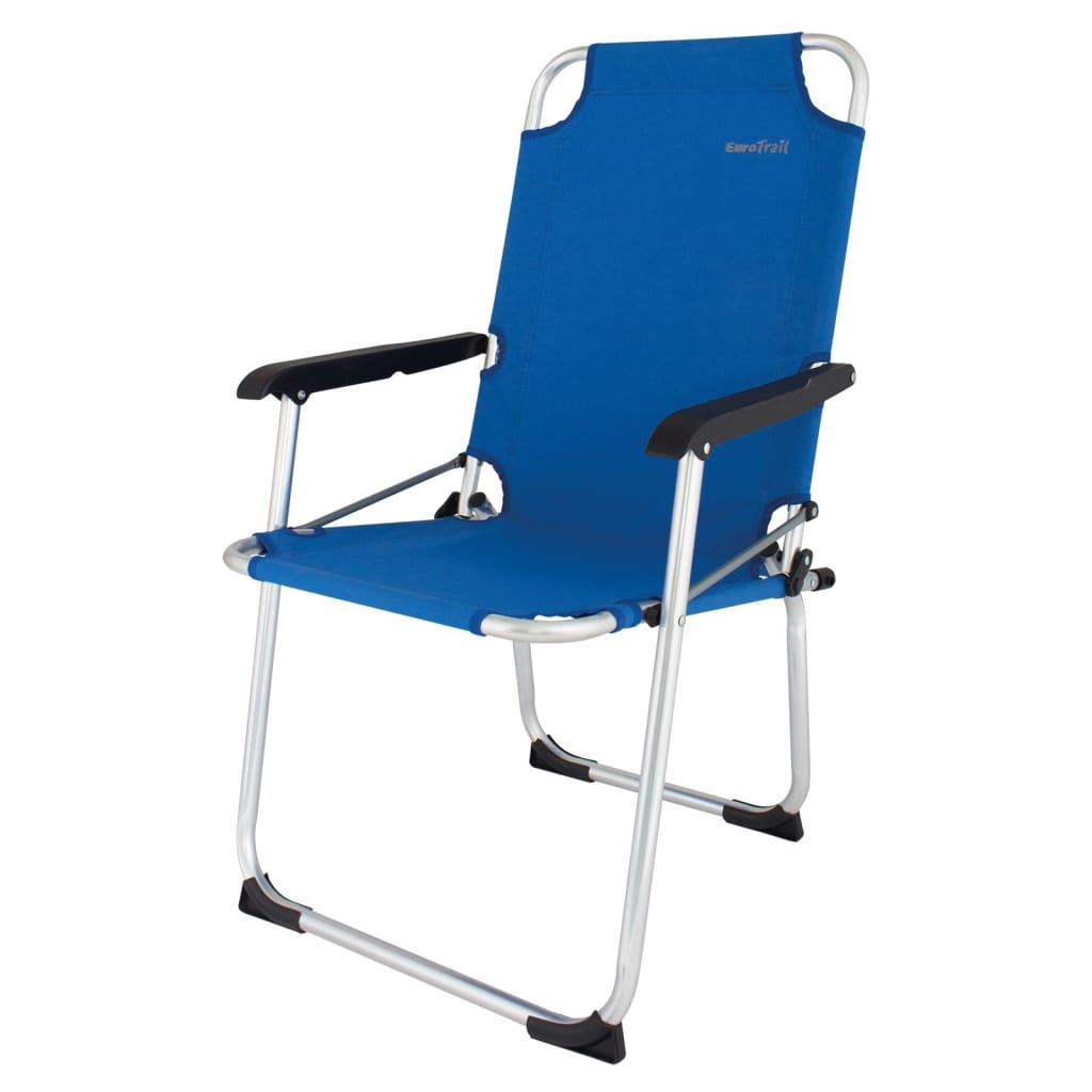 Eurotrail Chaise de camping Moita bleu