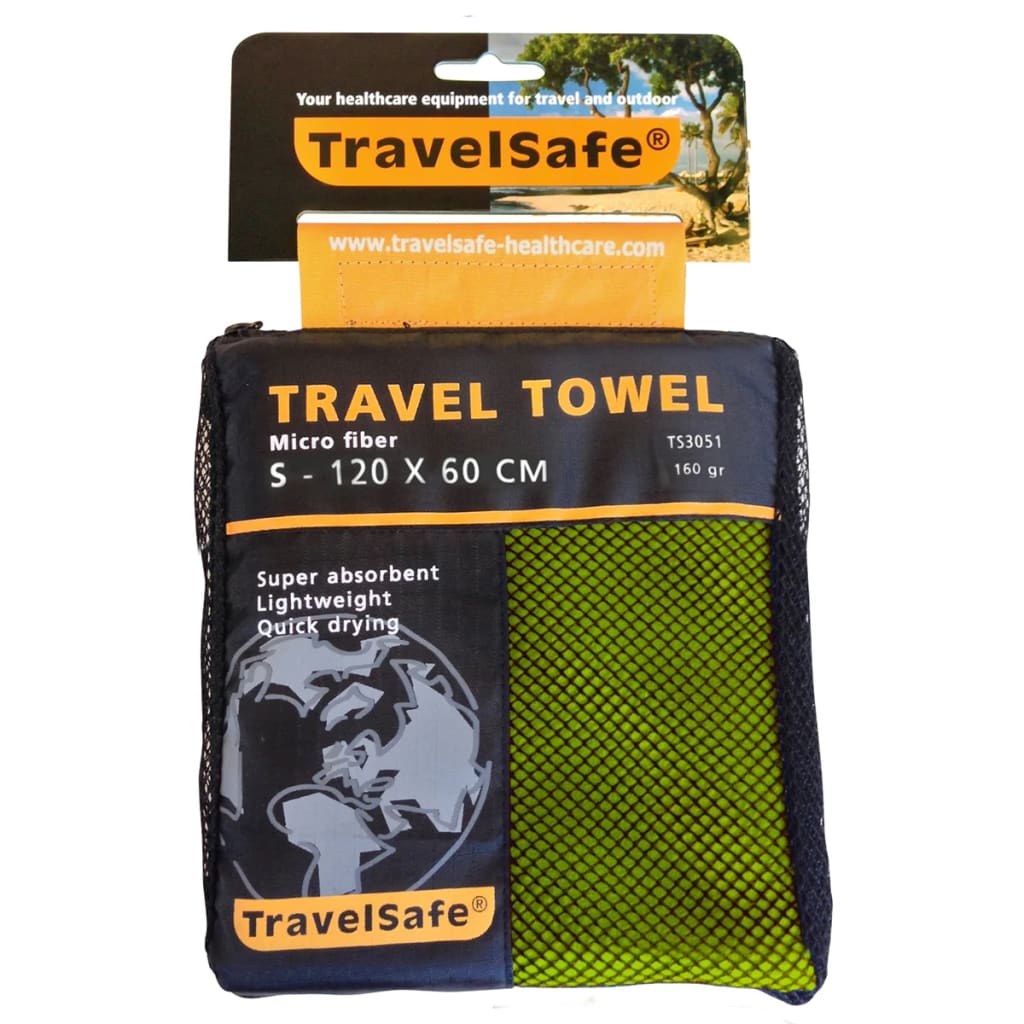 

Travelsafe Reishanddoek microvezel maat S limoengroen TS3051