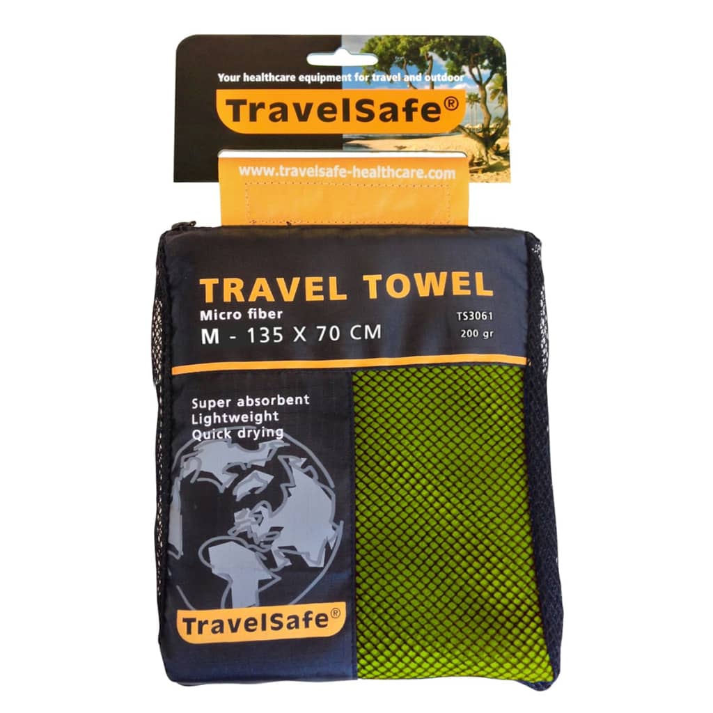

Travelsafe Reishanddoek microvezel maat M limoengroen TS3061