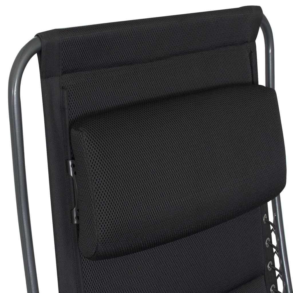 Scaun rabatabil de exterior „Tarente 3-D mesh”, negru