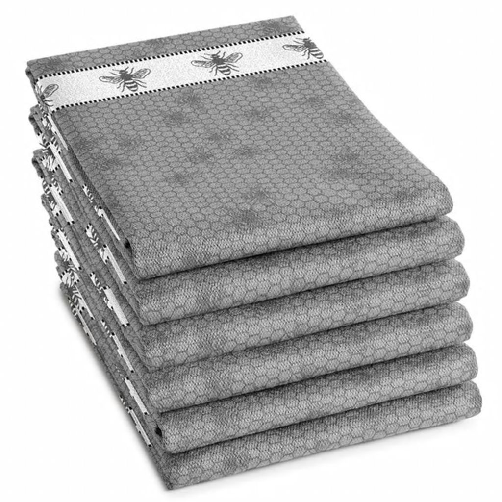 Afbeelding DDDDD Theedoek Honey Grey (6 stuks) door Vidaxl.nl