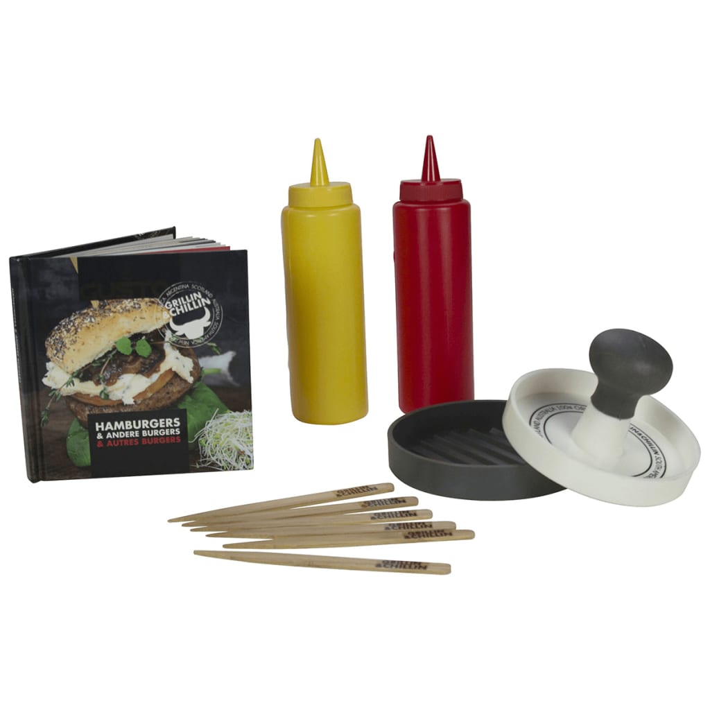 Gusta Hamburgerpers set kunststof 13-delig 01151960