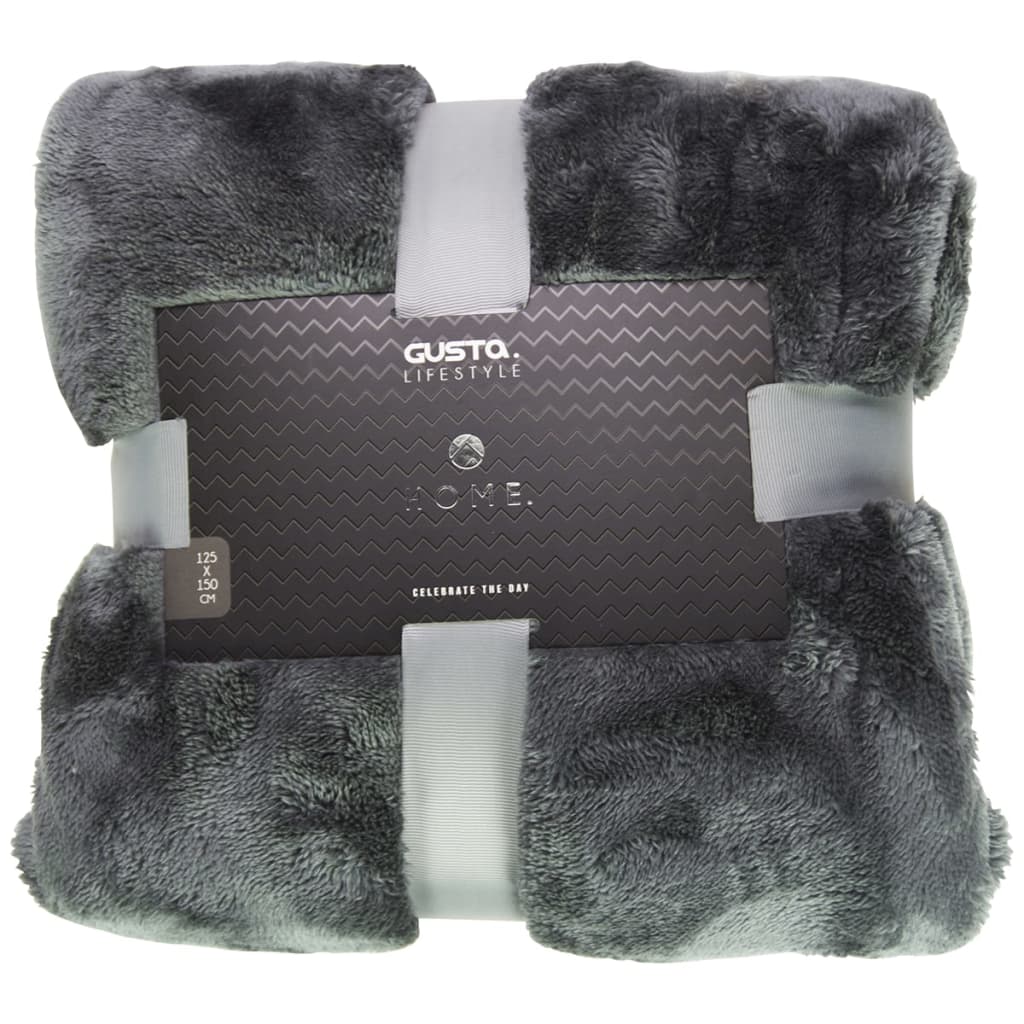 

Gusta Fleece deken metallic 150x125 cm donkergrijs 04125160