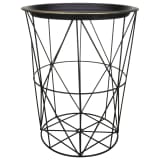 Gusta Table d'appoint Métal 30 x 38 cm Noir 04310920