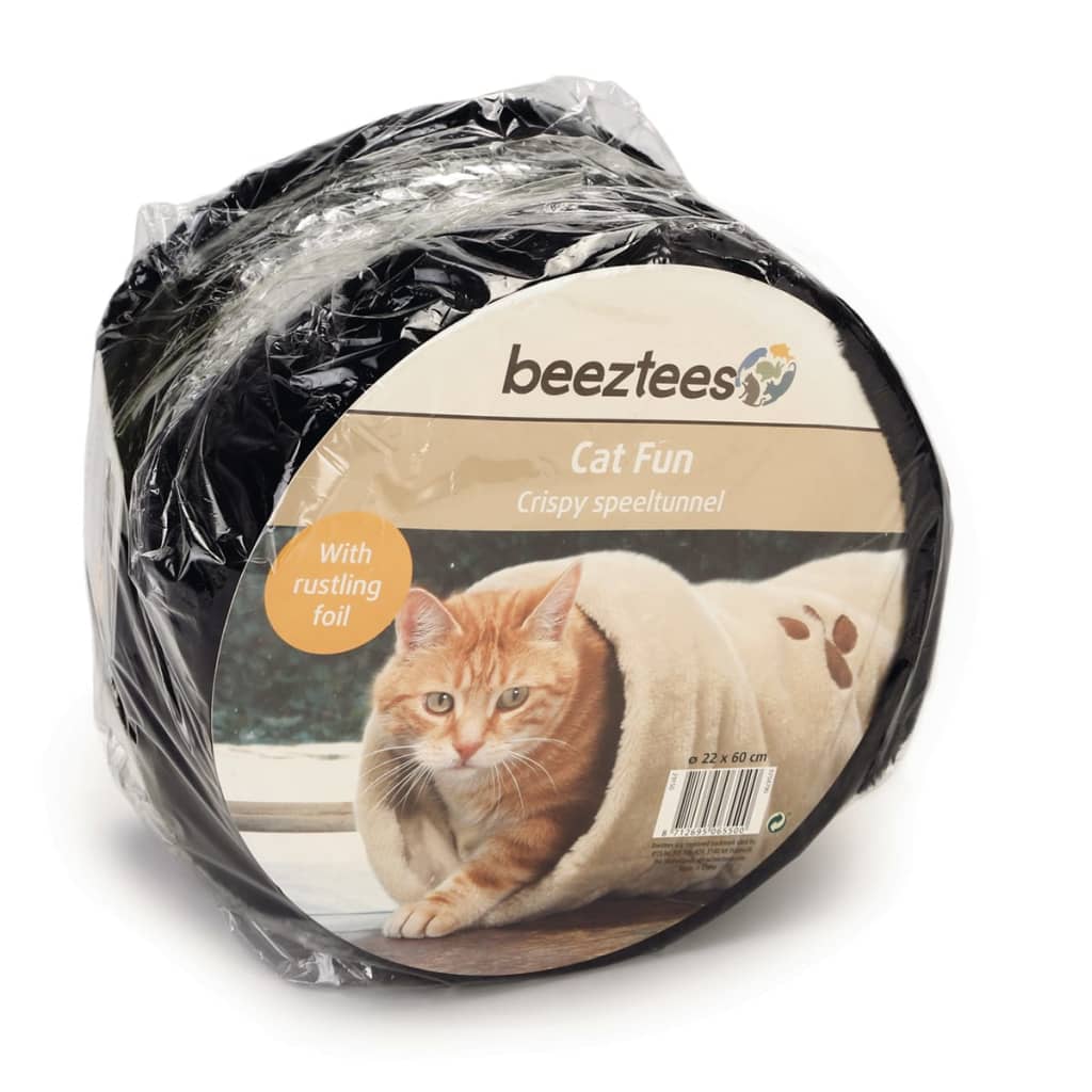 

Beeztees Kattenspeeltunnel Crispy zwart 22 x 60 cm pluche 704790