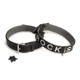 Beeztees Hundehalsband Rock Star Leder Schwarz 45 mm 61-71 cm 745836