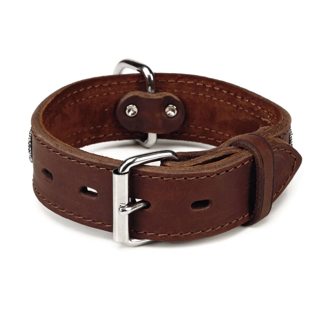 

Beeztees Hondenhalsband Denim 40 mm 33-43 cm leer bruin 745944