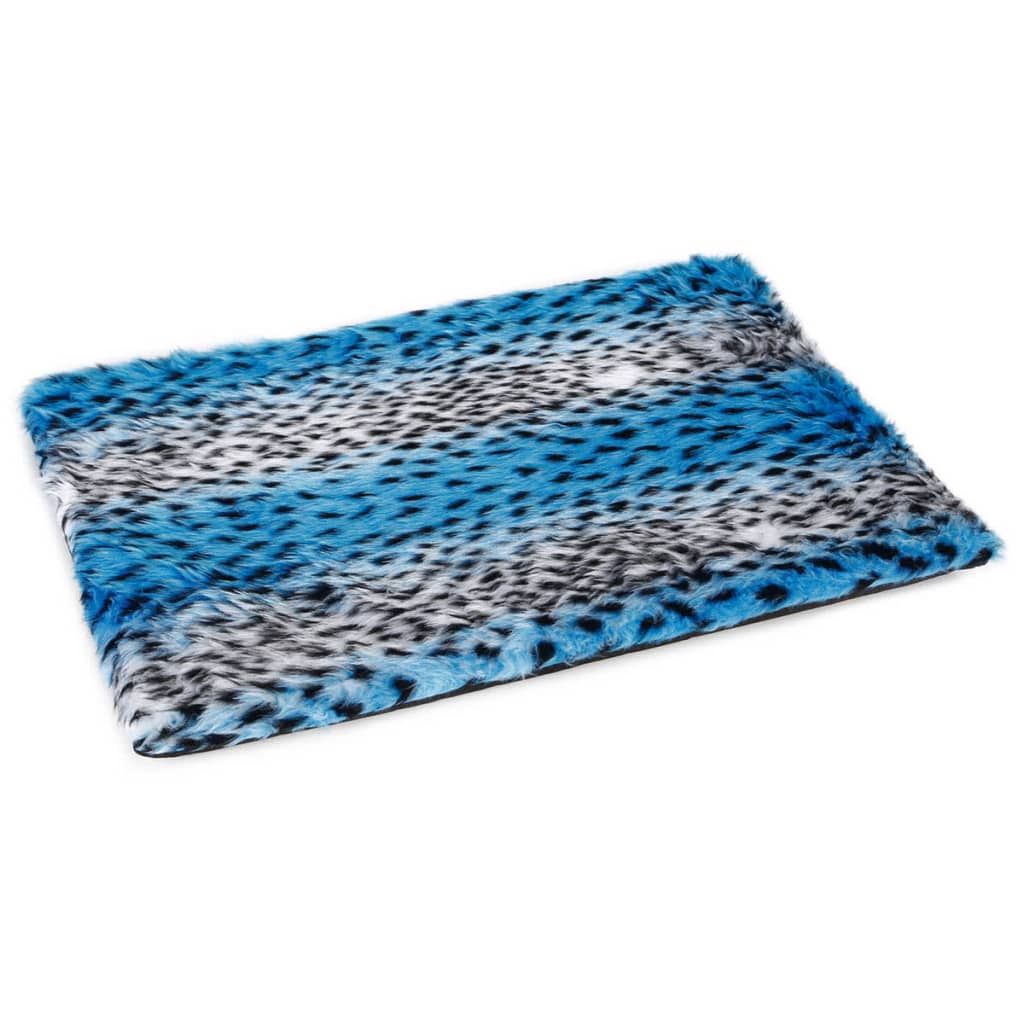 Afbeelding Hondenkussen voor bench Teddy luipaard blauw 57 x 40 x 3.5 cm door Vidaxl.nl