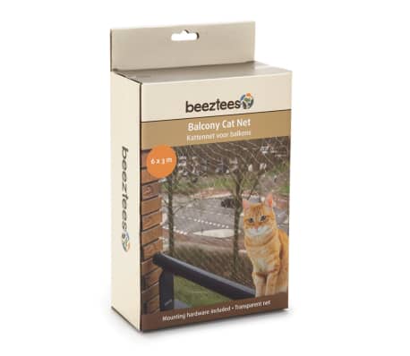 Beeztees Filet de balcon pour chats Transparent 6 x 3 m 410483