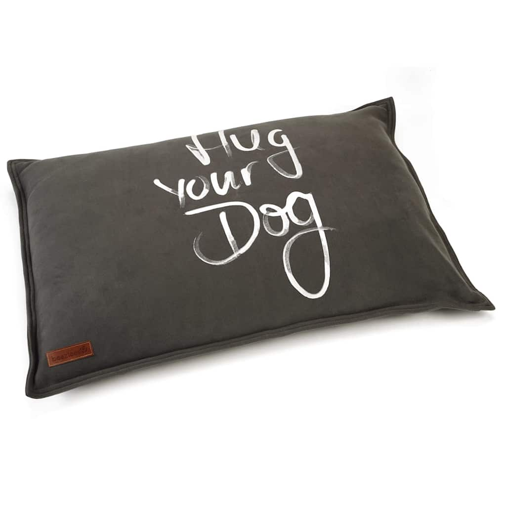 Afbeelding Hondenkussen Hug Your Dog antraciet 100 x 70 cm door Vidaxl.nl