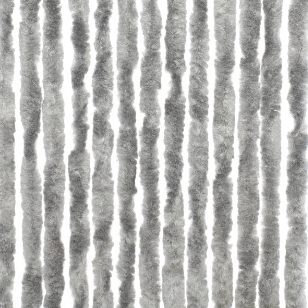 Perdea de muște pentru ușă Chenille, gri, 185x56 cm