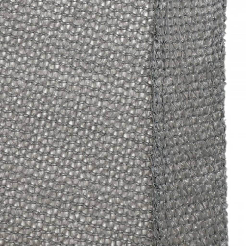 Pânză parasolar Iseo triunghi gri 3,6x3,6x3,6m HDPE