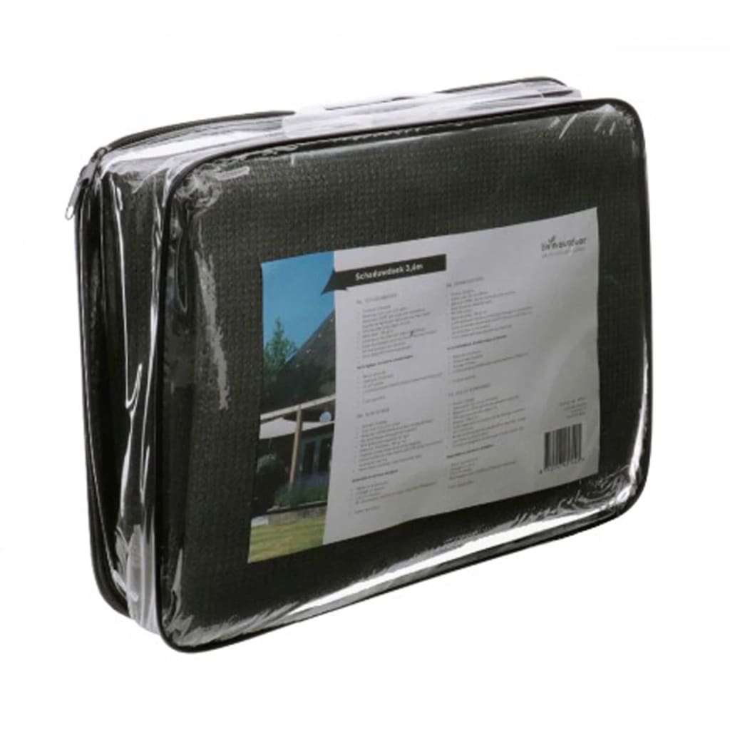 Pânză parasolar Iseo triunghi gri 3,6x3,6x3,6m HDPE