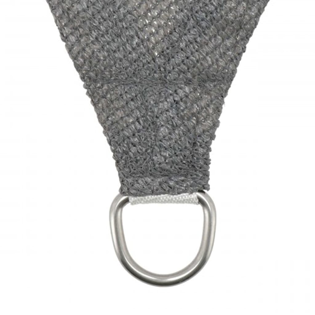 Pânză parasolar "Iseo", triunghi, gri, 5x5x5 m, HDPE