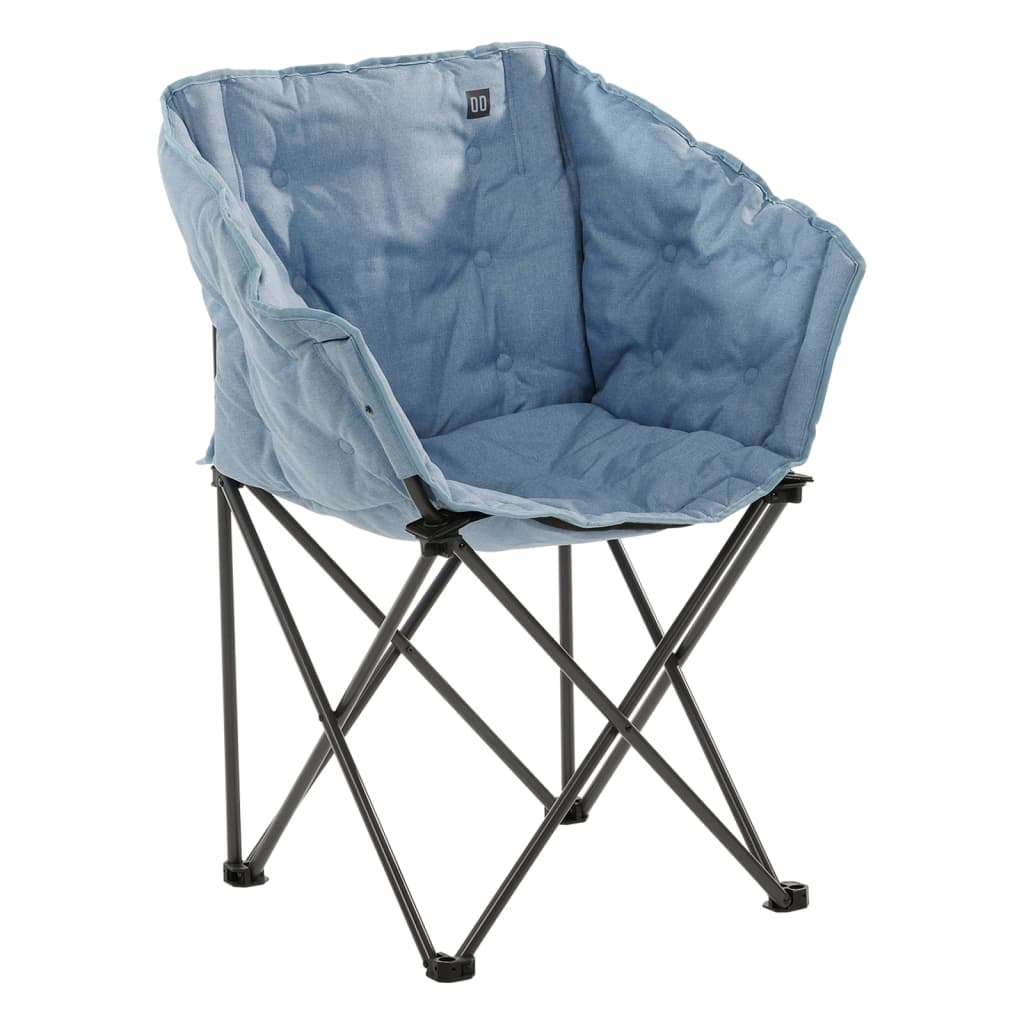 Travellife Chaise de camping compacte pliable Lago Cross ondulée bleu