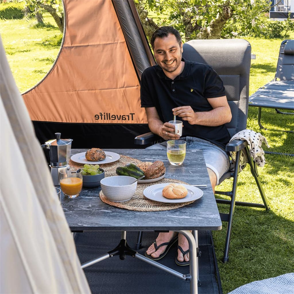 Travellife Campingstuhl Barletta Comfort Verstellbar L Schwarz