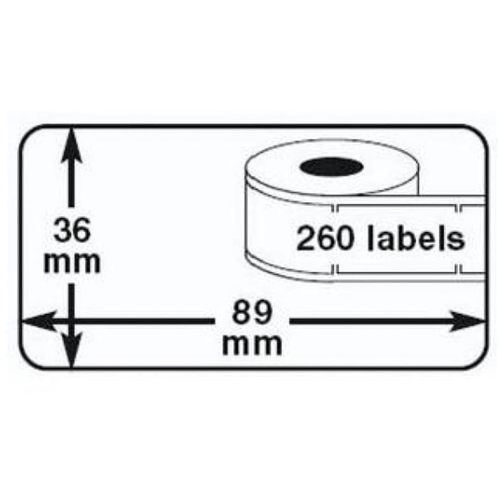 rillstab Etikettenrolle 89x36 mm 12 Rollen Weiß