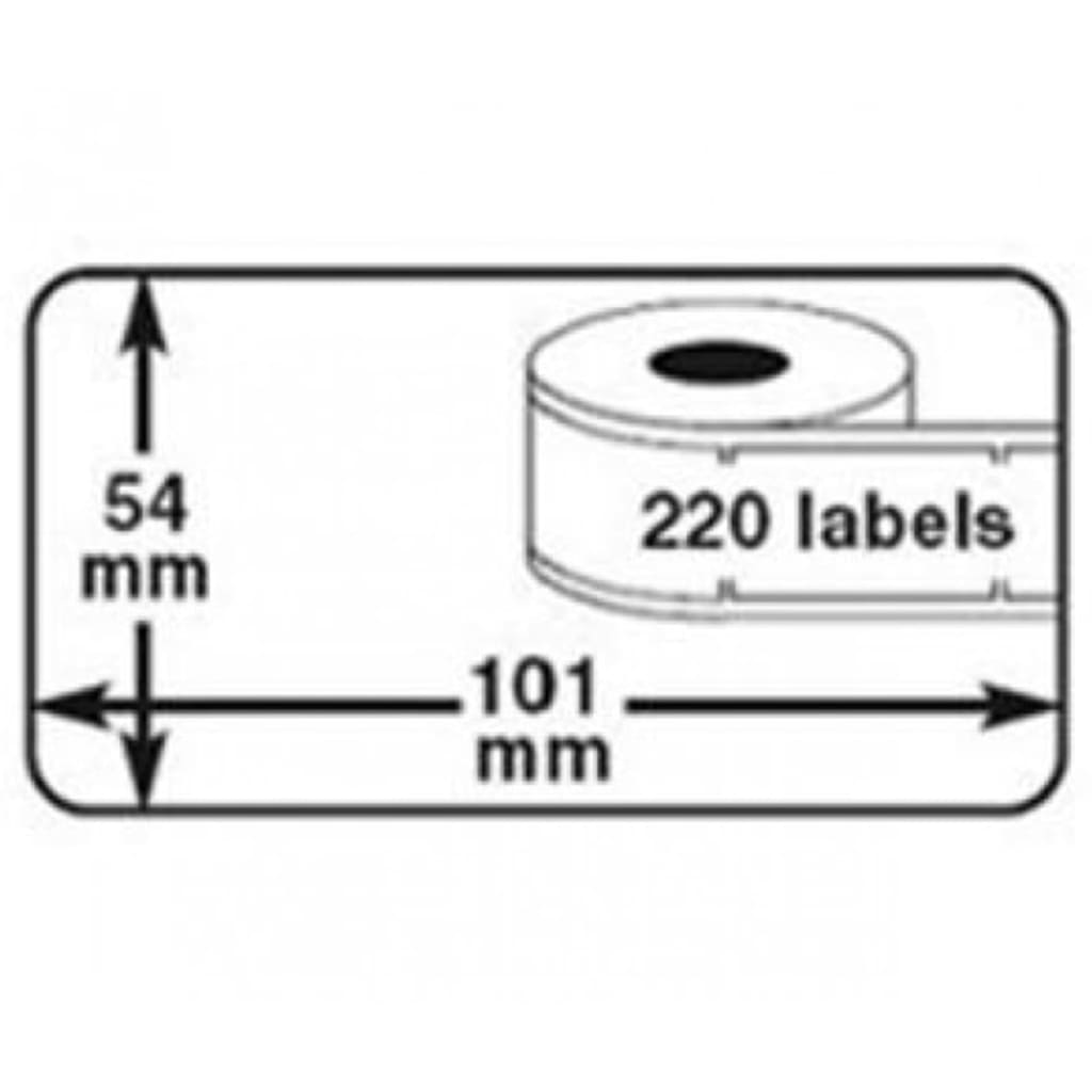 

rillstab 12 st Labelrol 101x54 mm wit