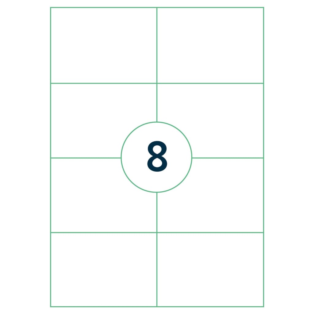 rillprint Étiquettes autocollantes 105x74 mm 500 feuilles Blanc