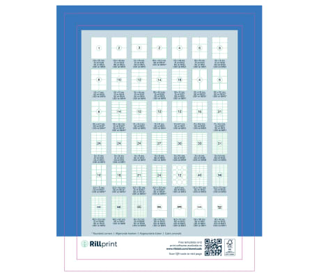 rillprint Selbstklebende Aufkleber Etiketten 105x148 mm 500 Blatt Weiß