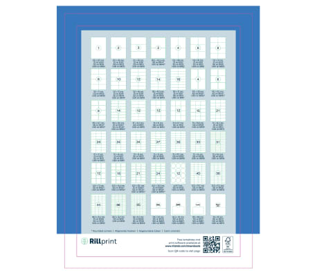 rillprint selvklæbende etiketter 105x99 mm 1000 ark hvid