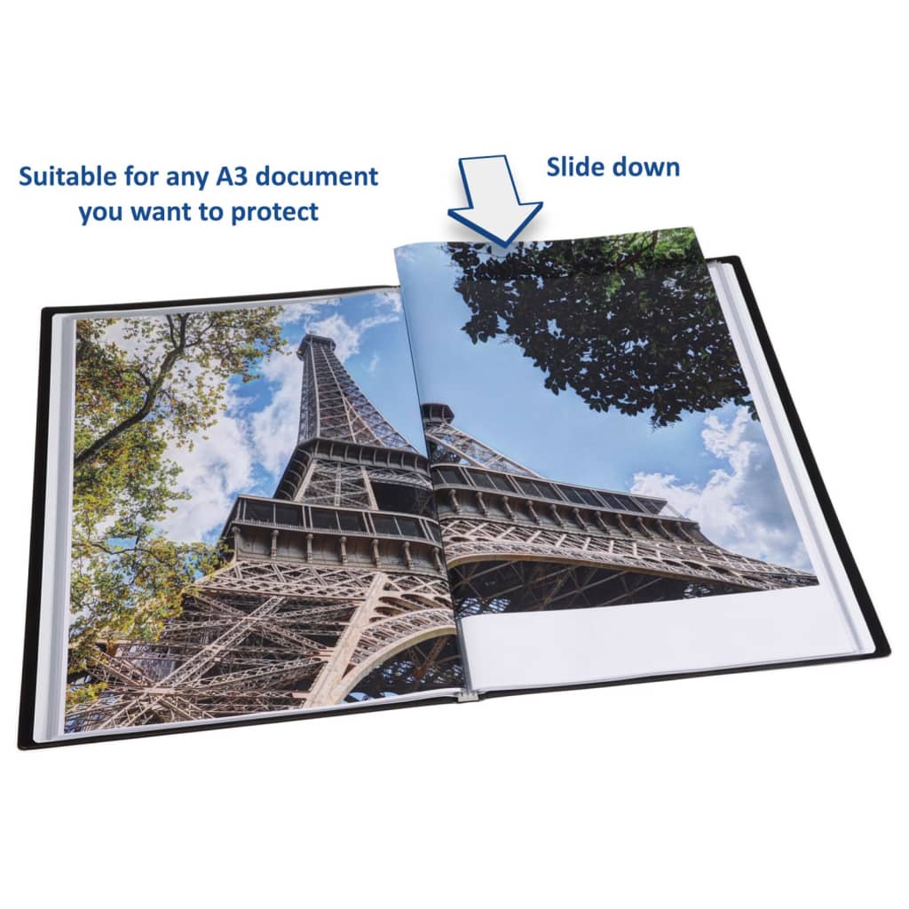 Predstavitvena mapa A3 36 žepov črna