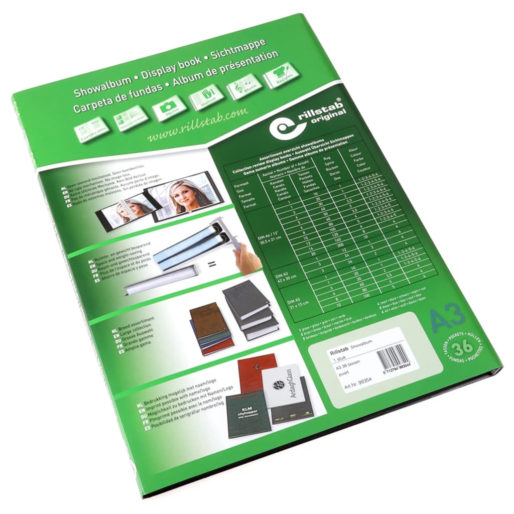 Predstavitvena mapa A3 36 žepov črna